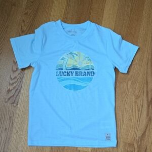 Lucky Brand Blue Short Sleeve Graphic Tee